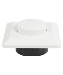 GloboStar® 999-0006 Ροοστάτης Dimmer Τοίχου LED AC100-240V 400W IP20 Μ8.4 x Π8.4 x Υ4.5cm