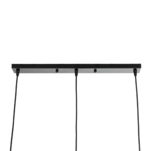 GLOBOSTAR® ELISE 999-0034 Μοντέρνο Κρεμαστό Φωτιστικό Οροφής με Ντουί 3 x E27 AC 220-240V IP20 – Καφέ & Μαύρο – Μ74 x Π9 x Υ40cm