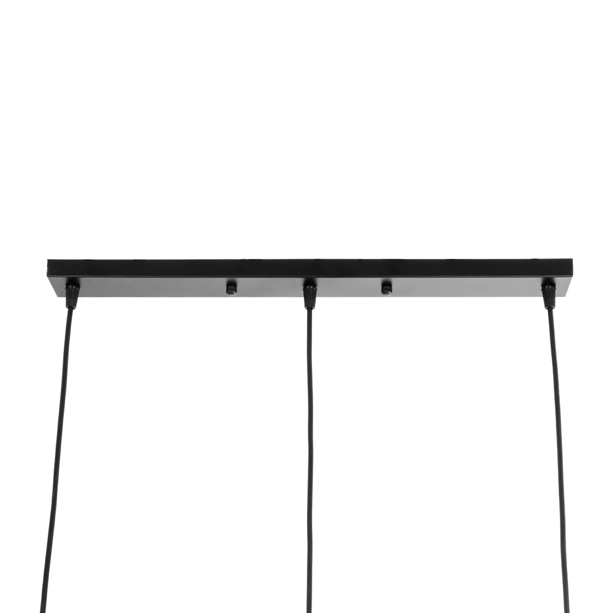 GLOBOSTAR® ELISE 999-0034 Μοντέρνο Κρεμαστό Φωτιστικό Οροφής με Ντουί 3 x E27 AC 220-240V IP20 – Καφέ & Μαύρο – Μ74 x Π9 x Υ40cm