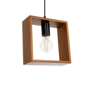 GLOBOSTAR® ELISE 999-0034 Μοντέρνο Κρεμαστό Φωτιστικό Οροφής με Ντουί 3 x E27 AC 220-240V IP20 – Καφέ & Μαύρο – Μ74 x Π9 x Υ40cm