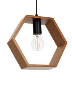 GLOBOSTAR® ELISE 999-0034 Μοντέρνο Κρεμαστό Φωτιστικό Οροφής με Ντουί 3 x E27 AC 220-240V IP20 – Καφέ & Μαύρο – Μ74 x Π9 x Υ40cm