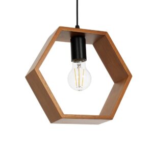 GLOBOSTAR® ELISE 999-0034 Μοντέρνο Κρεμαστό Φωτιστικό Οροφής με Ντουί 3 x E27 AC 220-240V IP20 – Καφέ & Μαύρο – Μ74 x Π9 x Υ40cm