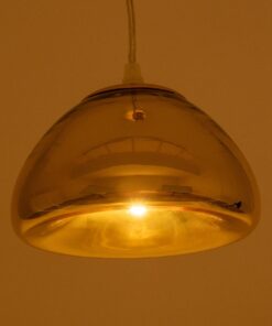 GLOBOSTAR® CRISTIN 999-0037 Μοντέρνο Κρεμαστό Φωτιστικό Οροφής με Ντουί 1 x G4 AC 220-240V IP20 – Χρυσό – Μ18 x Π18 x Υ13cm