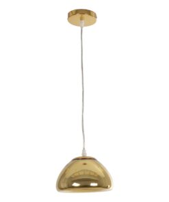 GLOBOSTAR® CRISTIN 999-0037 Μοντέρνο Κρεμαστό Φωτιστικό Οροφής με Ντουί 1 x G4 AC 220-240V IP20 – Χρυσό – Μ18 x Π18 x Υ13cm