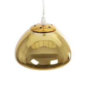 GLOBOSTAR® CRISTIN 999-0037 Μοντέρνο Κρεμαστό Φωτιστικό Οροφής με Ντουί 1 x G4 AC 220-240V IP20 – Χρυσό – Μ18 x Π18 x Υ13cm