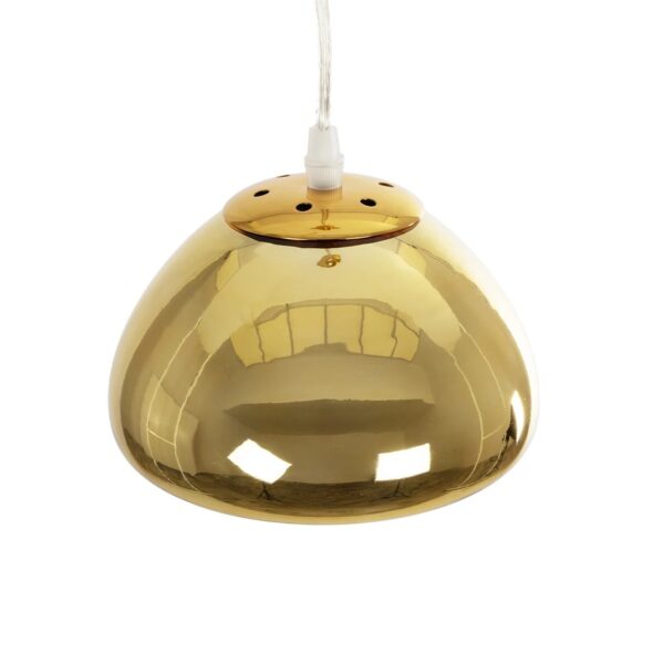 GLOBOSTAR® CRISTIN 999-0037 Μοντέρνο Κρεμαστό Φωτιστικό Οροφής με Ντουί 1 x G4 AC 220-240V IP20 – Χρυσό – Μ18 x Π18 x Υ13cm
