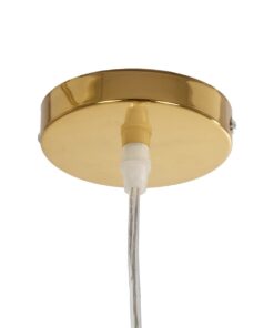 GLOBOSTAR® CRISTIN 999-0037 Μοντέρνο Κρεμαστό Φωτιστικό Οροφής με Ντουί 1 x G4 AC 220-240V IP20 – Χρυσό – Μ18 x Π18 x Υ13cm