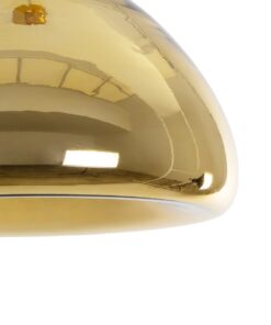 GLOBOSTAR® CRISTIN 999-0037 Μοντέρνο Κρεμαστό Φωτιστικό Οροφής με Ντουί 1 x G4 AC 220-240V IP20 – Χρυσό – Μ18 x Π18 x Υ13cm