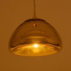 GLOBOSTAR® CRISTIN 999-0038 Μοντέρνο Κρεμαστό Φωτιστικό Οροφής με Ντουί 1 x G4 AC 220-240V IP20 – Χάλκινο – Μ18 x Π18 x Υ13cm