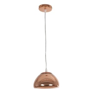 GLOBOSTAR® CRISTIN 999-0038 Μοντέρνο Κρεμαστό Φωτιστικό Οροφής με Ντουί 1 x G4 AC 220-240V IP20 – Χάλκινο – Μ18 x Π18 x Υ13cm