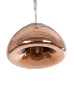 GLOBOSTAR® CRISTIN 999-0038 Μοντέρνο Κρεμαστό Φωτιστικό Οροφής με Ντουί 1 x G4 AC 220-240V IP20 – Χάλκινο – Μ18 x Π18 x Υ13cm