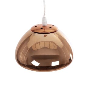 GLOBOSTAR® CRISTIN 999-0038 Μοντέρνο Κρεμαστό Φωτιστικό Οροφής με Ντουί 1 x G4 AC 220-240V IP20 – Χάλκινο – Μ18 x Π18 x Υ13cm