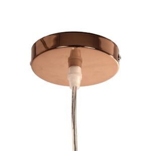 GLOBOSTAR® CRISTIN 999-0038 Μοντέρνο Κρεμαστό Φωτιστικό Οροφής με Ντουί 1 x G4 AC 220-240V IP20 – Χάλκινο – Μ18 x Π18 x Υ13cm