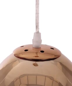 GLOBOSTAR® CRISTIN 999-0038 Μοντέρνο Κρεμαστό Φωτιστικό Οροφής με Ντουί 1 x G4 AC 220-240V IP20 – Χάλκινο – Μ18 x Π18 x Υ13cm