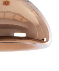 GLOBOSTAR® CRISTIN 999-0038 Μοντέρνο Κρεμαστό Φωτιστικό Οροφής με Ντουί 1 x G4 AC 220-240V IP20 – Χάλκινο – Μ18 x Π18 x Υ13cm