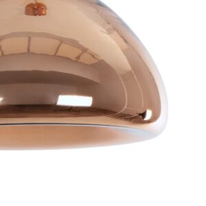 GLOBOSTAR® CRISTIN 999-0038 Μοντέρνο Κρεμαστό Φωτιστικό Οροφής με Ντουί 1 x G4 AC 220-240V IP20 – Χάλκινο – Μ18 x Π18 x Υ13cm