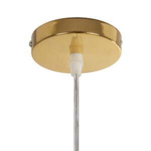 GLOBOSTAR® CRISTIN 999-0039 Μοντέρνο Κρεμαστό Φωτιστικό Οροφής με Ντουί 1 x E27 AC 220-240V IP20 – Χρυσό – Μ18 x Π18 x Υ13cm