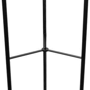 GloboStar® CURACAO 999-0041 Μοντέρνο Επιδαπέδιο Φωτιστικό Μονόφωτο 1 x E27 IP20 Μαύρο Μέταλλο με Καφέ Ξύλο – Μ30 x Π30 x Υ165cm