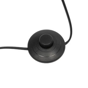 GloboStar® CURACAO 999-0041 Μοντέρνο Επιδαπέδιο Φωτιστικό Μονόφωτο 1 x E27 IP20 Μαύρο Μέταλλο με Καφέ Ξύλο – Μ30 x Π30 x Υ165cm