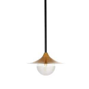 GLOBOSTAR® JOLIET 999-0042 Μοντέρνο Κρεμαστό Φωτιστικό Οροφής με Ντουί 1 x G9 AC 220-240V IP20 – Μαύρο & Χρυσό – Μ20 x Π20 x Y43cm