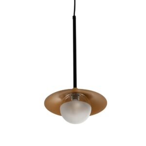 GLOBOSTAR® JOLIET 999-0042 Μοντέρνο Κρεμαστό Φωτιστικό Οροφής με Ντουί 1 x G9 AC 220-240V IP20 – Μαύρο & Χρυσό – Μ20 x Π20 x Y43cm