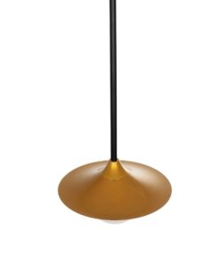 GLOBOSTAR® JOLIET 999-0042 Μοντέρνο Κρεμαστό Φωτιστικό Οροφής με Ντουί 1 x G9 AC 220-240V IP20 – Μαύρο & Χρυσό – Μ20 x Π20 x Y43cm