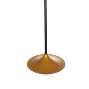 GLOBOSTAR® JOLIET 999-0042 Μοντέρνο Κρεμαστό Φωτιστικό Οροφής με Ντουί 1 x G9 AC 220-240V IP20 – Μαύρο & Χρυσό – Μ20 x Π20 x Y43cm
