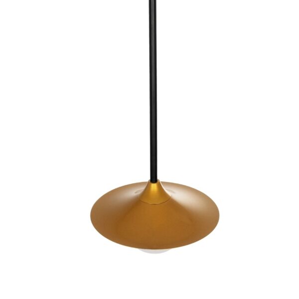 GLOBOSTAR® JOLIET 999-0042 Μοντέρνο Κρεμαστό Φωτιστικό Οροφής με Ντουί 1 x G9 AC 220-240V IP20 – Μαύρο & Χρυσό – Μ20 x Π20 x Y43cm