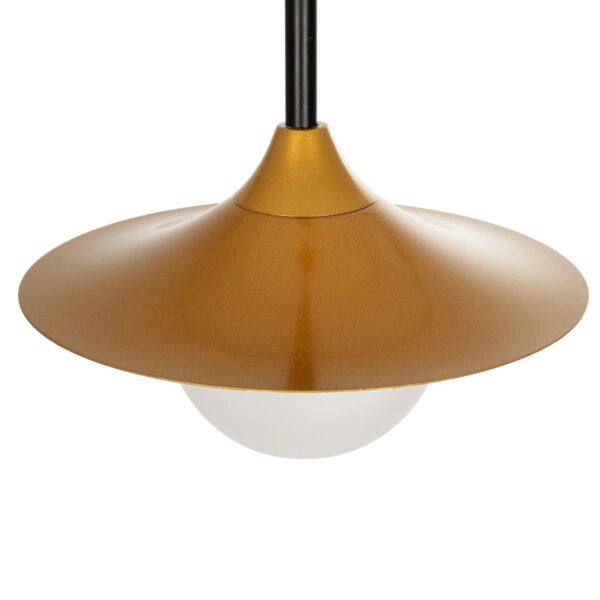 GLOBOSTAR® JOLIET 999-0042 Μοντέρνο Κρεμαστό Φωτιστικό Οροφής με Ντουί 1 x G9 AC 220-240V IP20 – Μαύρο & Χρυσό – Μ20 x Π20 x Y43cm