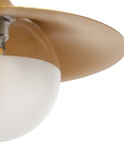 GLOBOSTAR® JOLIET 999-0042 Μοντέρνο Κρεμαστό Φωτιστικό Οροφής με Ντουί 1 x G9 AC 220-240V IP20 – Μαύρο & Χρυσό – Μ20 x Π20 x Y43cm