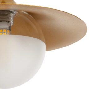 GLOBOSTAR® JOLIET 999-0042 Μοντέρνο Κρεμαστό Φωτιστικό Οροφής με Ντουί 1 x G9 AC 220-240V IP20 – Μαύρο & Χρυσό – Μ20 x Π20 x Y43cm