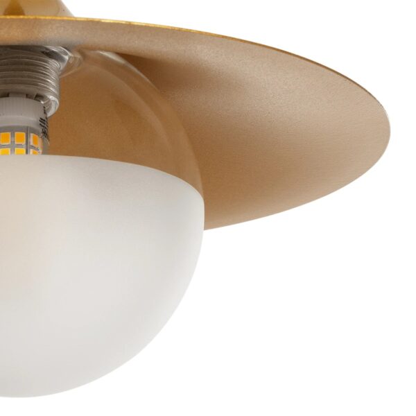 GLOBOSTAR® JOLIET 999-0042 Μοντέρνο Κρεμαστό Φωτιστικό Οροφής με Ντουί 1 x G9 AC 220-240V IP20 – Μαύρο & Χρυσό – Μ20 x Π20 x Y43cm