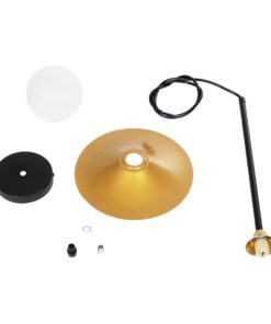 GLOBOSTAR® JOLIET 999-0042 Μοντέρνο Κρεμαστό Φωτιστικό Οροφής με Ντουί 1 x G9 AC 220-240V IP20 – Μαύρο & Χρυσό – Μ20 x Π20 x Y43cm