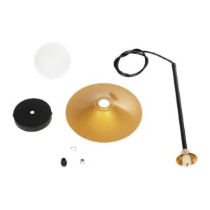 GLOBOSTAR® JOLIET 999-0042 Μοντέρνο Κρεμαστό Φωτιστικό Οροφής με Ντουί 1 x G9 AC 220-240V IP20 – Μαύρο & Χρυσό – Μ20 x Π20 x Y43cm