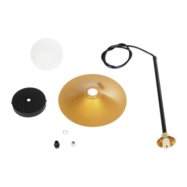 GLOBOSTAR® JOLIET 999-0042 Μοντέρνο Κρεμαστό Φωτιστικό Οροφής με Ντουί 1 x G9 AC 220-240V IP20 – Μαύρο & Χρυσό – Μ20 x Π20 x Y43cm