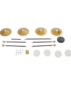 GloboStar® JOLIET 999-0044 Μοντέρνο Φωτιστικό Οροφής Πλέγμα Πολύφωτο 4 x G9 IP20 Μαύρο & Χρυσό Μέταλλο – Μ93 x Π20 x Υ106cm