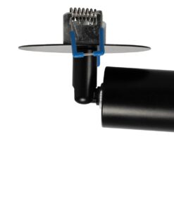 GloboStar® SARA 999-0058 Χωνευτό Φωτιστικό Οροφής Σποτ Μονόφωτο 1 x E27 IP20 Μαύρο Μέταλλο – Μ8,5 x Π8,5 x Υ11cm