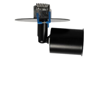 GloboStar® SARA 999-0058 Χωνευτό Φωτιστικό Οροφής Σποτ Μονόφωτο 1 x E27 IP20 Μαύρο Μέταλλο – Μ8,5 x Π8,5 x Υ11cm
