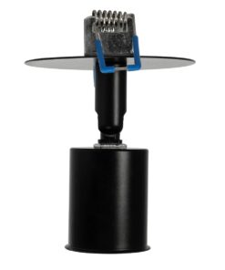 GloboStar® SARA 999-0058 Χωνευτό Φωτιστικό Οροφής Σποτ Μονόφωτο 1 x E27 IP20 Μαύρο Μέταλλο – Μ8,5 x Π8,5 x Υ11cm