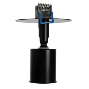 GloboStar® SARA 999-0058 Χωνευτό Φωτιστικό Οροφής Σποτ Μονόφωτο 1 x E27 IP20 Μαύρο Μέταλλο – Μ8,5 x Π8,5 x Υ11cm