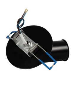 GloboStar® SARA 999-0058 Χωνευτό Φωτιστικό Οροφής Σποτ Μονόφωτο 1 x E27 IP20 Μαύρο Μέταλλο – Μ8,5 x Π8,5 x Υ11cm