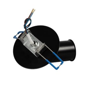 GloboStar® SARA 999-0058 Χωνευτό Φωτιστικό Οροφής Σποτ Μονόφωτο 1 x E27 IP20 Μαύρο Μέταλλο – Μ8,5 x Π8,5 x Υ11cm