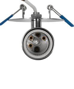 GloboStar® SARA 999-0059 Χωνευτό Φωτιστικό Οροφής Σποτ Μονόφωτο 1 x E27 IP20 Ασημί Μέταλλο – Μ8,5 x Π8,5 x Υ11cm