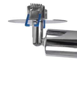 GloboStar® SARA 999-0059 Χωνευτό Φωτιστικό Οροφής Σποτ Μονόφωτο 1 x E27 IP20 Ασημί Μέταλλο – Μ8,5 x Π8,5 x Υ11cm