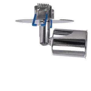 GloboStar® SARA 999-0059 Χωνευτό Φωτιστικό Οροφής Σποτ Μονόφωτο 1 x E27 IP20 Ασημί Μέταλλο – Μ8,5 x Π8,5 x Υ11cm