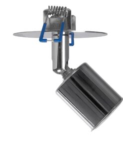 GloboStar® SARA 999-0059 Χωνευτό Φωτιστικό Οροφής Σποτ Μονόφωτο 1 x E27 IP20 Ασημί Μέταλλο – Μ8,5 x Π8,5 x Υ11cm