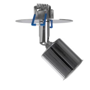 GloboStar® SARA 999-0059 Χωνευτό Φωτιστικό Οροφής Σποτ Μονόφωτο 1 x E27 IP20 Ασημί Μέταλλο – Μ8,5 x Π8,5 x Υ11cm
