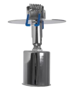 GloboStar® SARA 999-0059 Χωνευτό Φωτιστικό Οροφής Σποτ Μονόφωτο 1 x E27 IP20 Ασημί Μέταλλο – Μ8,5 x Π8,5 x Υ11cm