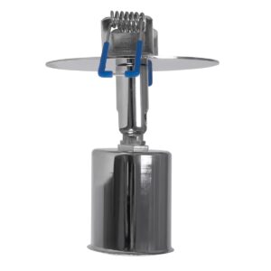 GloboStar® SARA 999-0059 Χωνευτό Φωτιστικό Οροφής Σποτ Μονόφωτο 1 x E27 IP20 Ασημί Μέταλλο – Μ8,5 x Π8,5 x Υ11cm