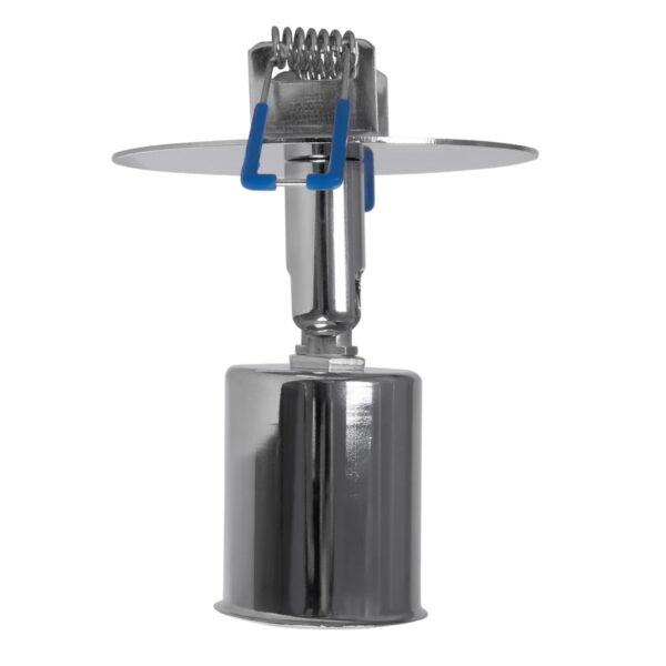 GloboStar® SARA 999-0059 Χωνευτό Φωτιστικό Οροφής Σποτ Μονόφωτο 1 x E27 IP20 Ασημί Μέταλλο – Μ8,5 x Π8,5 x Υ11cm